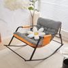 Adjustable Double Rocking Chair for Adults Leisure Chaise Lounge for Balcony and Home Large Folding Rocking Chair