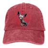 Verstellbare einfarbige Baseballkappe Chihuahua Muerta Gewaschene Baumwolle Mexikanischer Zuckerschädel Lustiger Sport-Damenhut
