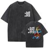Camiseta Gráfica de Rapper Vintage Lavada Cara de Bad Bunny DeBi TiRAR MaS FOToS Impresión DTMF Camisetas Hombre Hip Hop Retro Camiseta Oversize