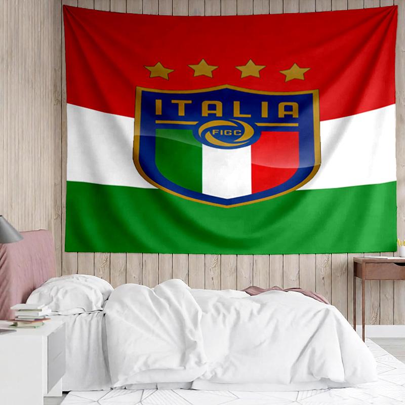 Italy Shield Design Printed Printed Tapestry, for Bedroom,Livingroom, dormitory, Large Wall Decor, Fabric Decor Fan Birthday Gifts