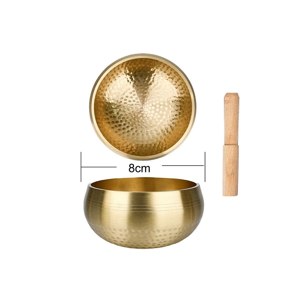 Латунная поющая чаша Санскрит Йога Медитация для Звука Ручная работа Исцеление Снятие стресса Будда Инструмент для осознанности
