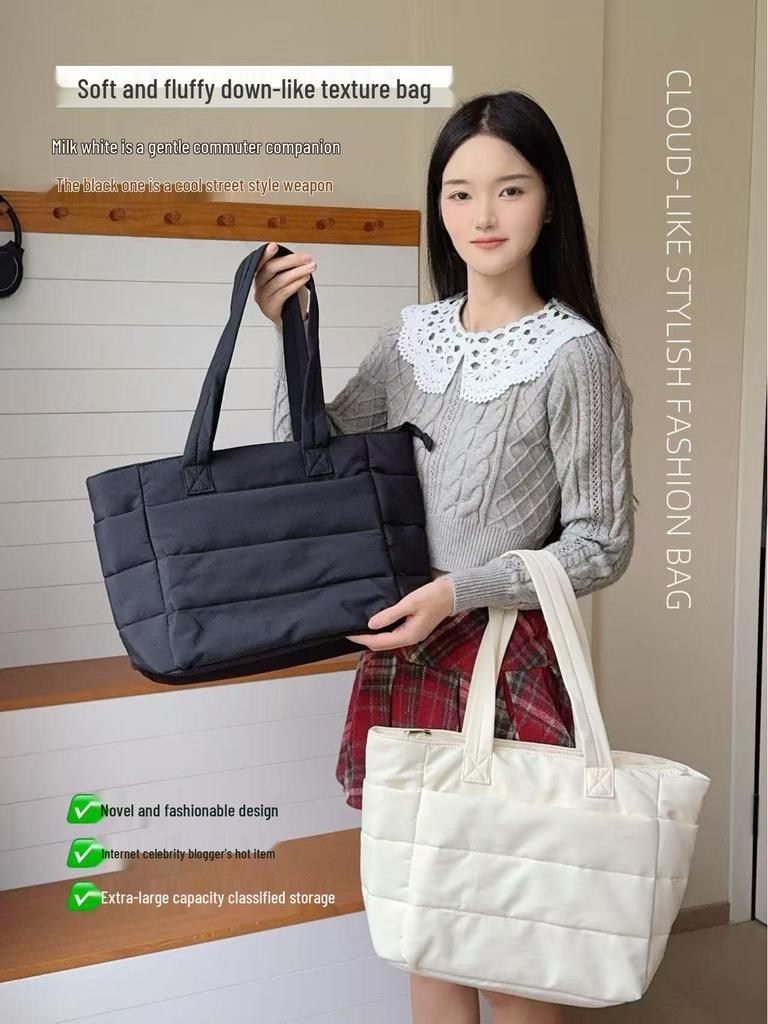 2025 Women's Lightweight Puffy Tote Bag - Perfect for Travel, Work, Beach, Gym