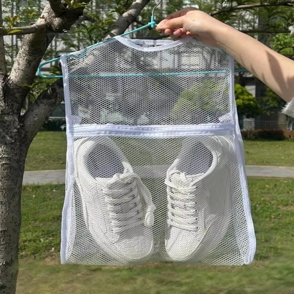 Durable Fabric Drying Net Bag Reusable Laundry Bag Sneaker Wash Bag  For Shoes Clothing Airing