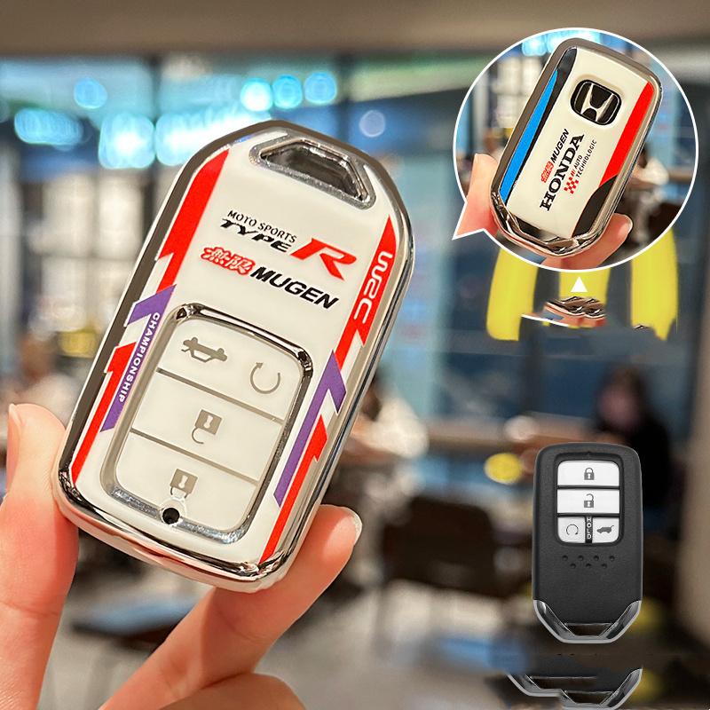 New TPU Car Key Cover Case Shell For Honda Vezel City Civic Jazz BRV BR-V HRV Accord EXL Crv Pilot Ridgeline Odyssey Grace Logo