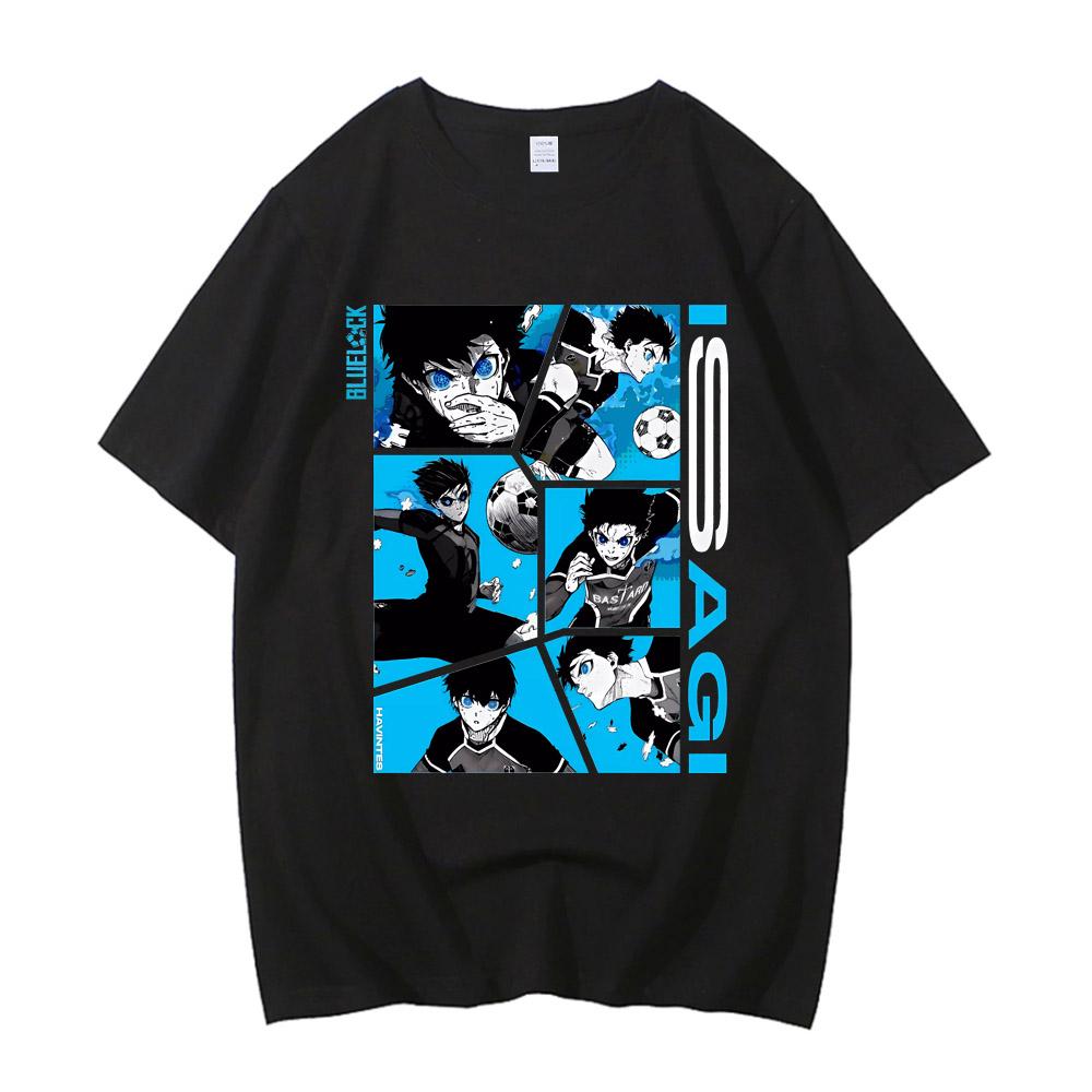 BLUE LOCK Yoichi Isagi Manga Shirt Retro Hip Hop Unisex T-Shirt Streetwear Graphic T Shirt Cotton High Quality Short Sleeve Tops