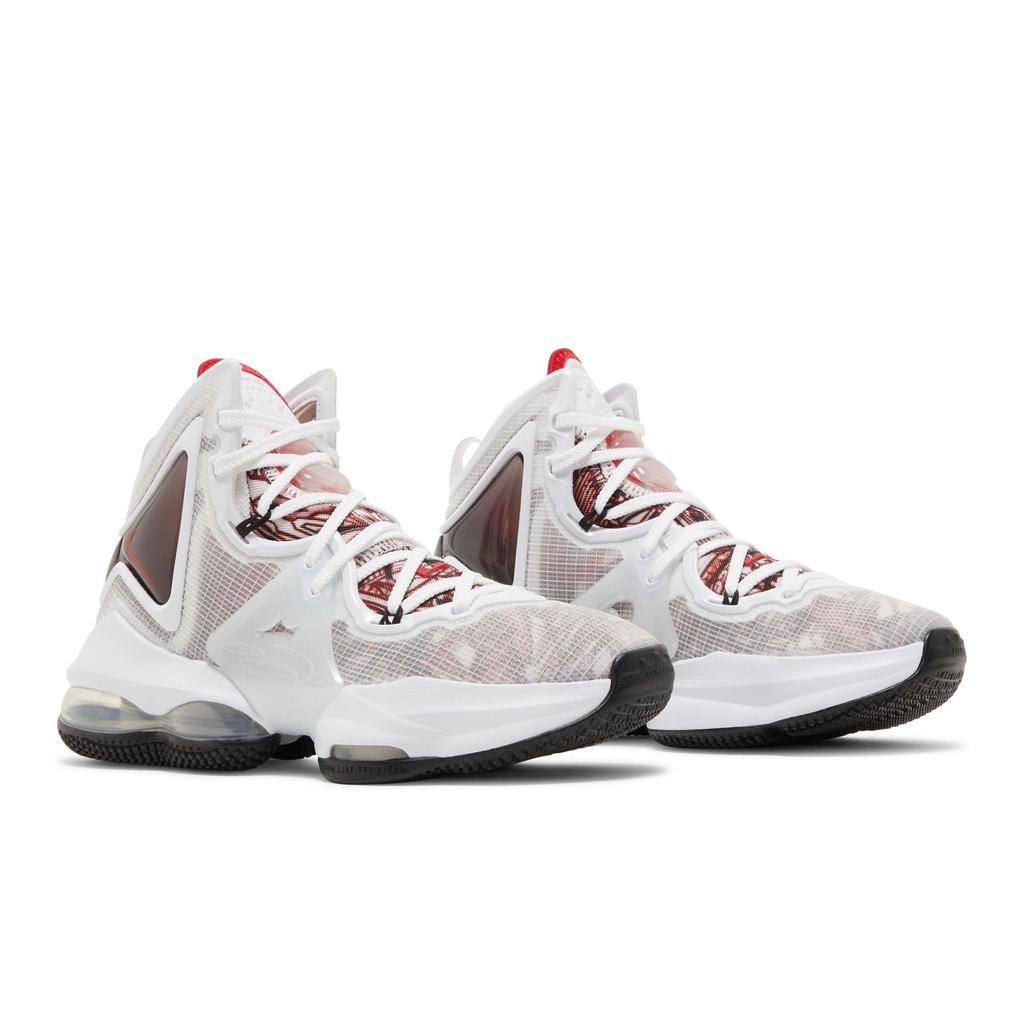 Nike LeBron 19 Grade School 'Sketch' (Unisex) White / Black / University Red Kids' Basketball Shoes DD0418 101