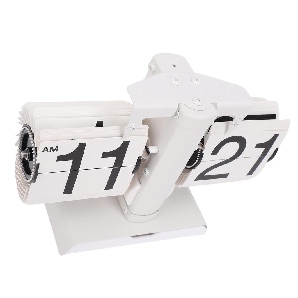 Flip Down Clock Multifunctional Vintage Mechanical Flip Desk Table Clock with Drawer for Office
