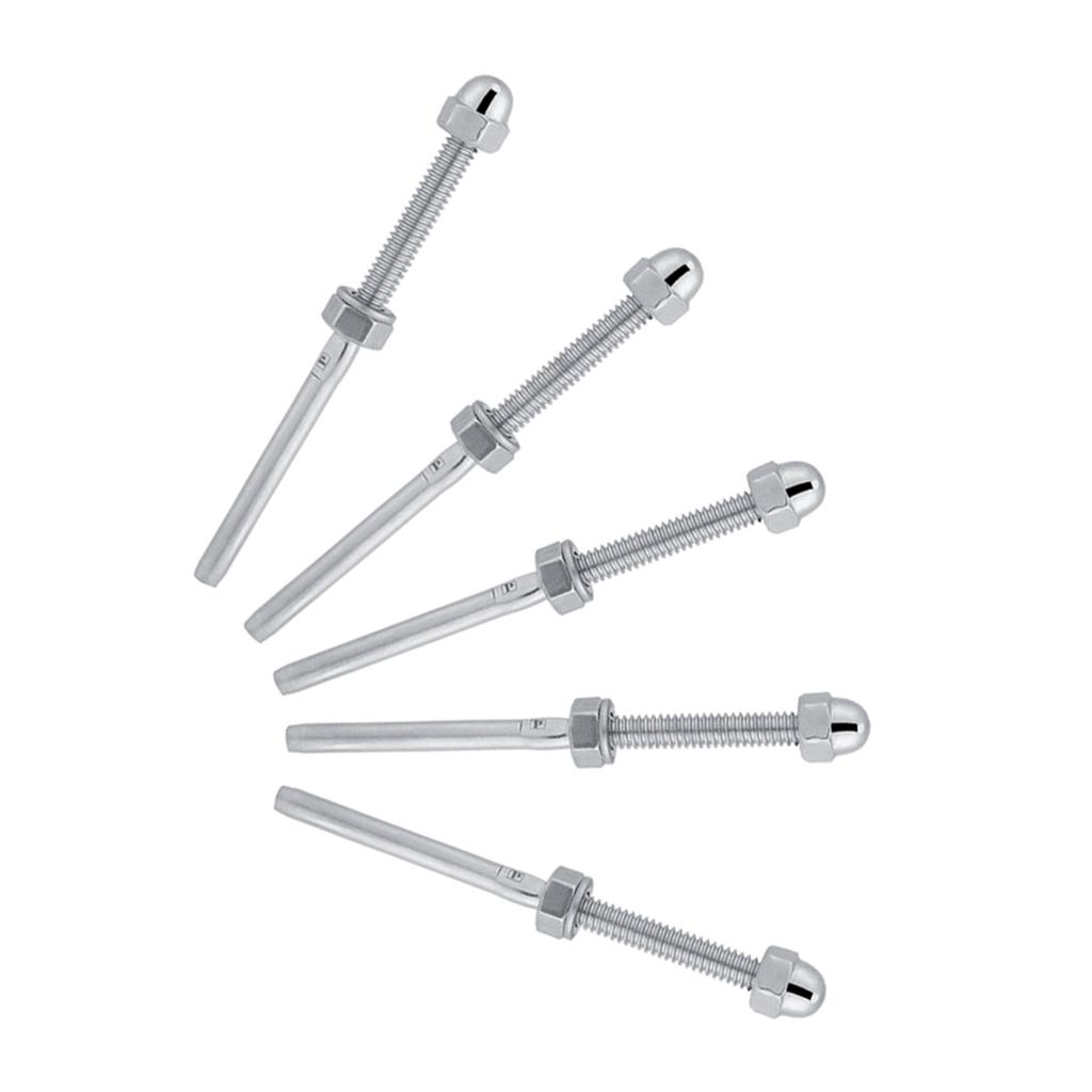 10 Stück Edelstahl Gewinde Spannschloss Endstücke für 1/8 Kabelgeländersystem