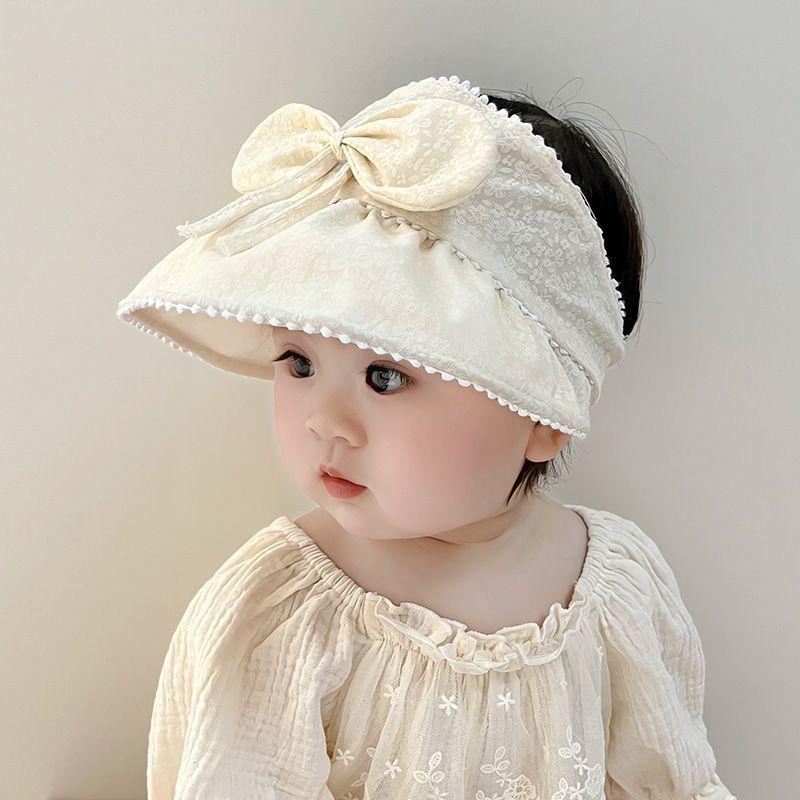 Baby Sun Hat Summer Sun Protection Short Brim With Butterfly Bow For 324 Months