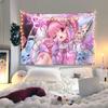 1pc Cute Girl Background Cloth Ins Style Bedroom Bedside Hanging Cloth Dormitory Wall Decoration Background Clot