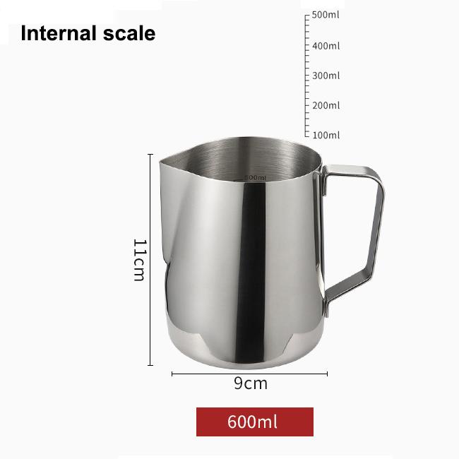 100ML-2000ML Stainless Steel Milk Frothing Pitcher Espresso Coffee Barista Craft Latte Cappuccino Cream Frothing Jug Pitcher