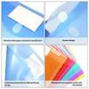 5/10Pcs Expandable File Organiser with Clear Label Window 3 Holes Punched Pocket Document Bag for Office Organization
