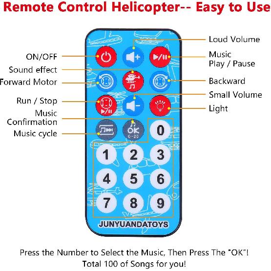 Ele ELEOPTION Airplane Toy Infrared Remote Control Plane Toys Helicopter with Lights and Music Aeroplane Toys for 3 4 5 6 7 8 Year Old Boys Girls