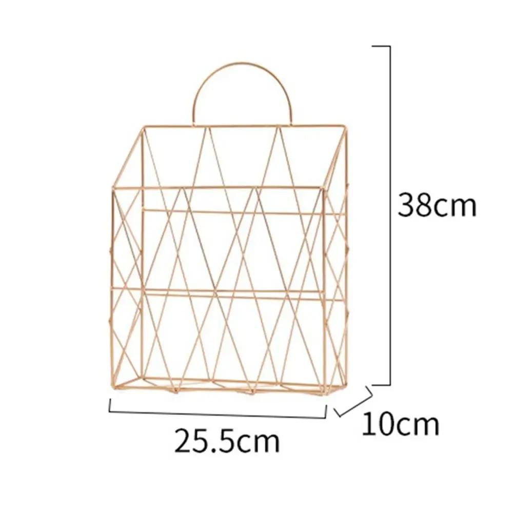 High-quality Iron Newspaper Holder Handheld Wall Mounted Organizer Rack Multi-purpose Bookshelf