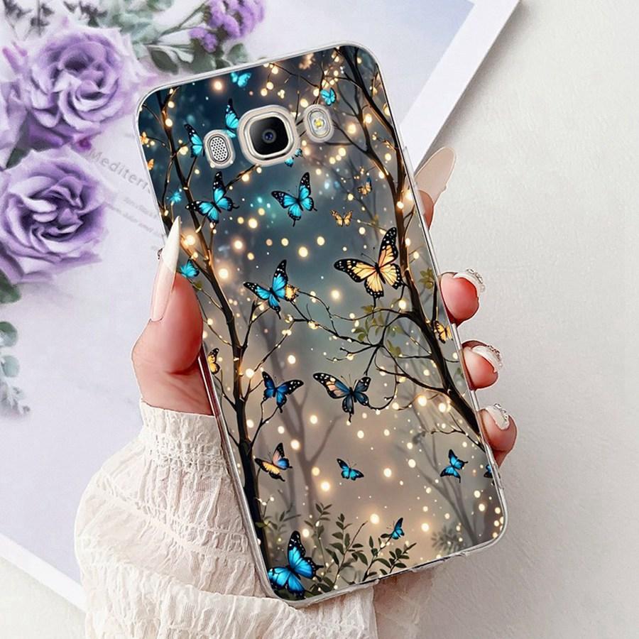 For Samsung J3 J5 J7 2016 Phone Case Back Cover Cute flower Painted TPU Cases For Samsung GalaxyJ5 2016 J510F Soft Fundas