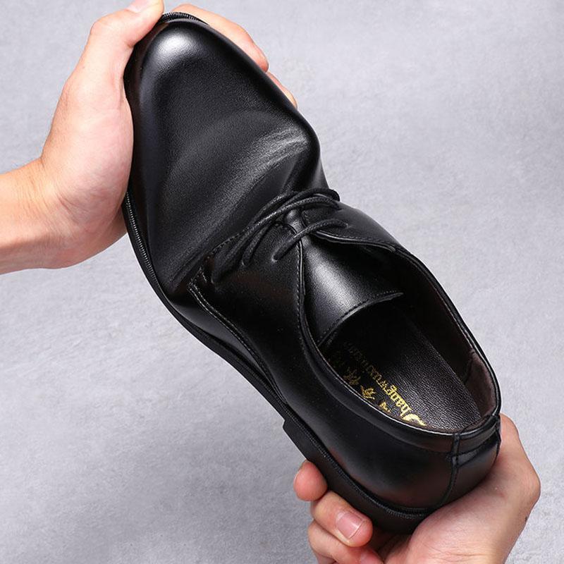 Men's Spring Pointed-toe Shoes Youth British Leather Shoes Formal Business Shoes Slip On Casual Shoes