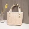 Fresh Pastoral Color Woven Handbag Mini Tote Bag Mobile Phone Bag Fashionable Versatile Shoulder Messenger Bag
