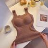 Winter Women Thermal Vest with Chest Pads Seamless German Velve Lining Fast Temperature Lock Heating Slim Fit Elastic Sleeveless Inner Wear Bottoming