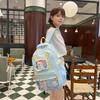 Schoolbag High Value Large Capacity Sweet Contrasting Color Girl Heart Backpack College Style Junior High School Students Multi-compartment Backpack