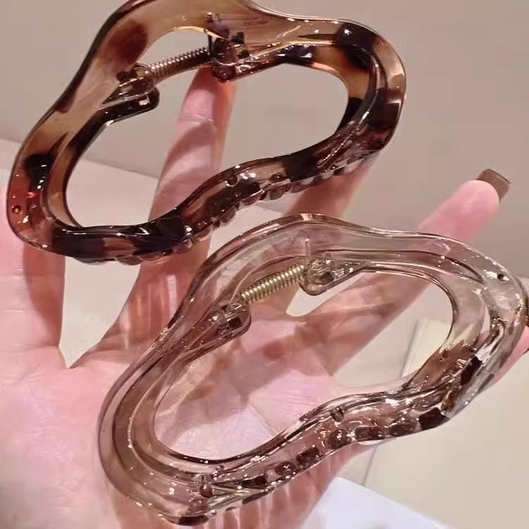 2025 High-End Acrylic Cloud Large Hair Claw for Women - Back of Head Shark Clip Accessory