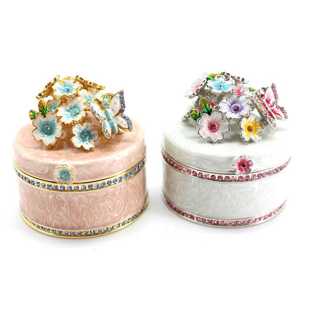 Fashionable Jewelry Container Butterfly and Flower Accessories Storage Box Small Jewellery Storage Case for Women