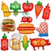 Cross-border Multicolor Donut, Pizza, Hot Dog, Fries Balloon Decor for Birthday Parties