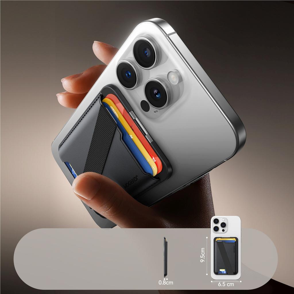 Portfel magnetyczny na 3 karty kompatybilny z MagSafe - czarny