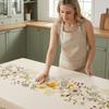 Beautiful PVC Tablecloths Oil-proof Spill Proof Table Cover Thickened Advanced Table Cloth for Kitchen Dining Table