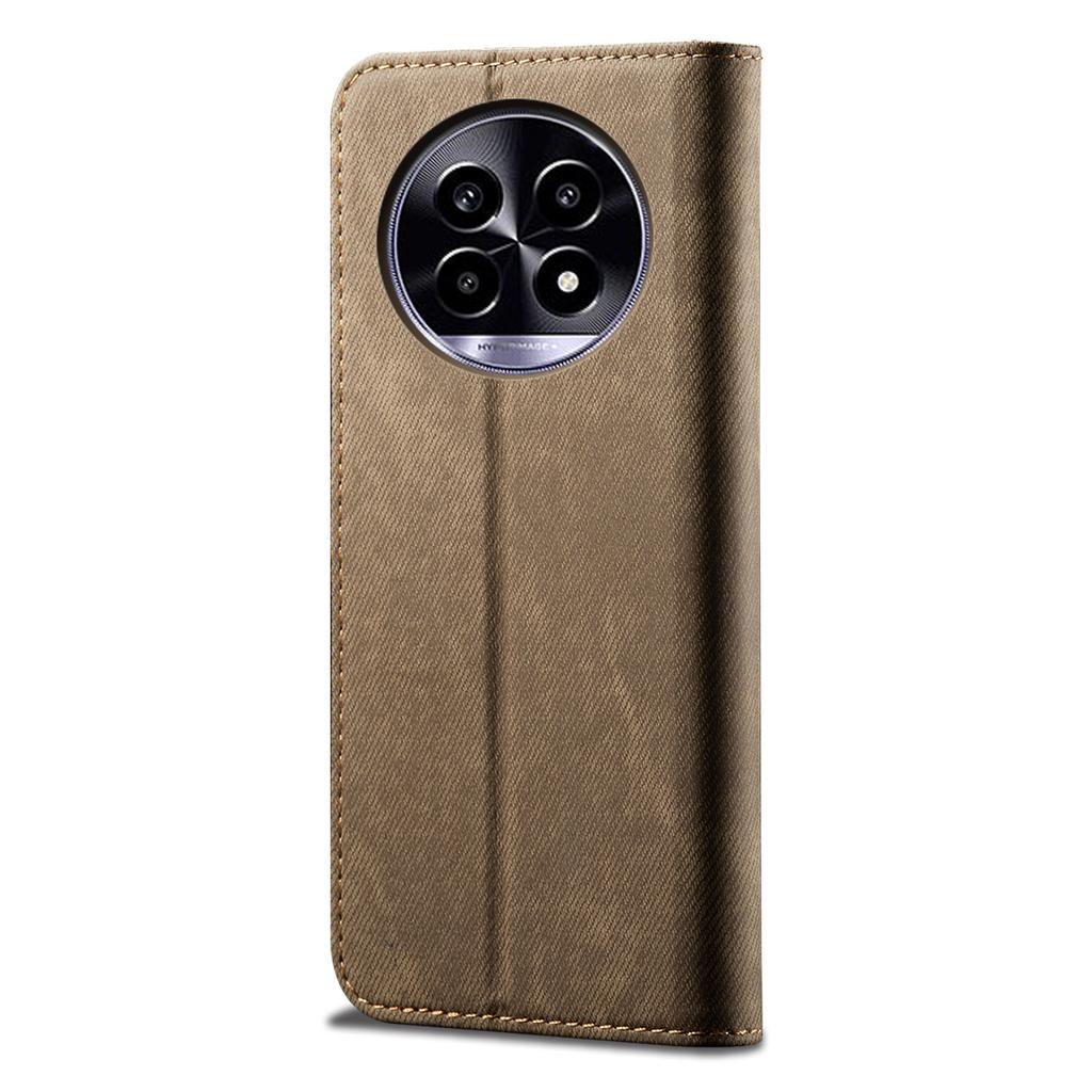 For Realme 13 Pro 5G (Global)/13 Pro+ 5G (Global) Case Jeans Cloth Texture Anti-Scratch Leather Stand Phone Cover