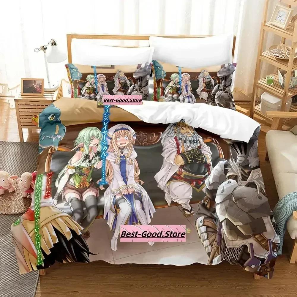 New Goblin Slayer Beding Set Single Twin Printed Bed Linen Set With Pilowcase Bed Soft Duvet Cover Single Double Quen Super King-Sized Dimensionsd