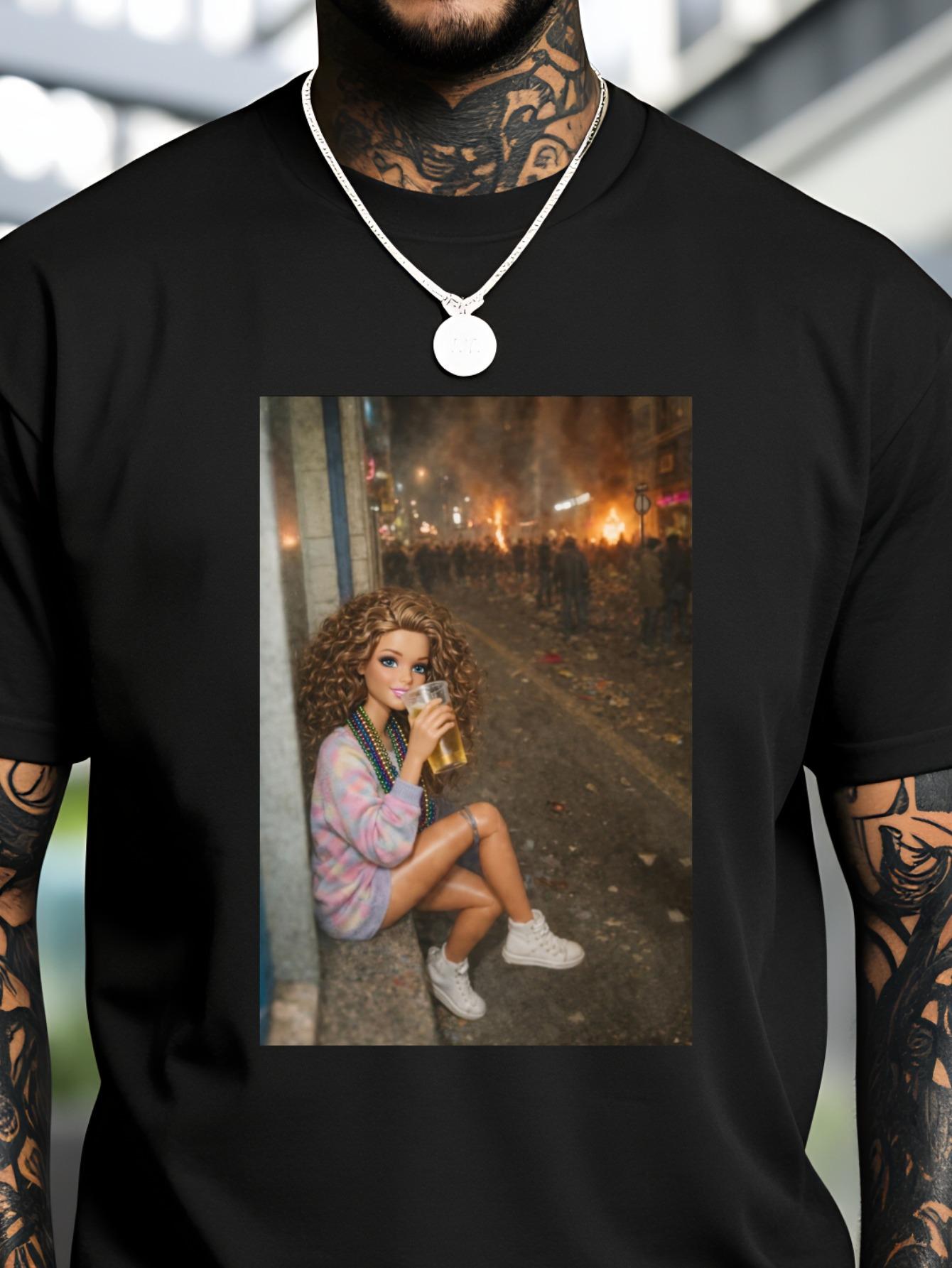 

2026 Fashion Style T-shirt Fun Protest Scene Unisex T-shirt Black Printed Text Street Party Gift Fashion Casual Holiday Cloth... S разноцветный