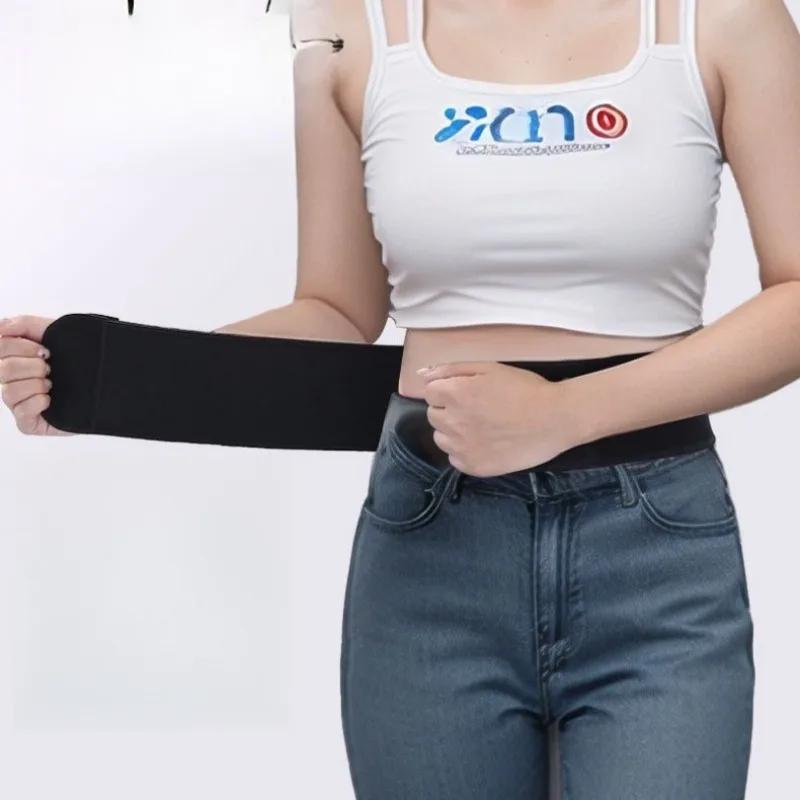 Женский тонкий узкий пояс для защиты талии, дышащий abdominal girdle для спорта, танцев, йоги, комфортная поддержка кора, незаменимый чёрный