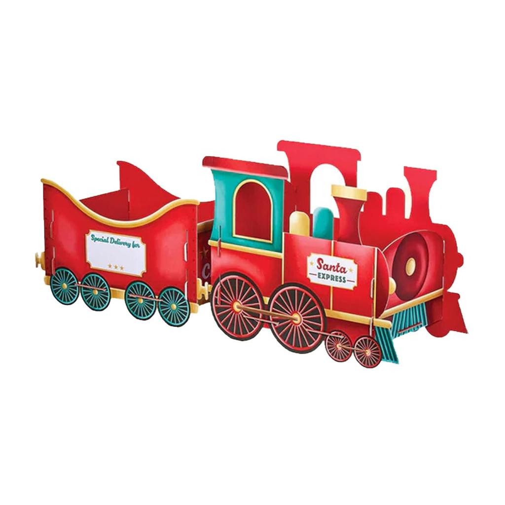 Christmas Presents Trains, Santa Gift Train Set, Holiday Cheer Delivery, Whimsical Gingerbread Design, Gift & Candy Holder, Holiday Party Centerpiece