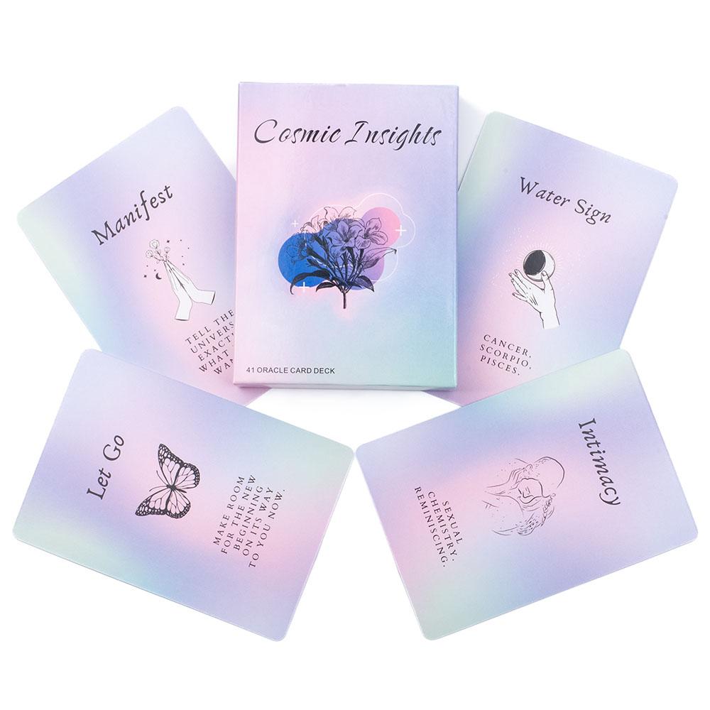Cosmic Insights Tarot Deck 41 Oracle Cards English Version Deck Divination Party Toy Entertainment Wiccan Supplies