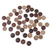 50pcs Carved Brown Round Coconut Wood Buttons for Sewing DIY Crafts