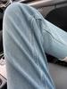 Dai Jia Er Four-Way Stretch Denim Straight-Leg 7/9 Cigarette Pants for Summer and Autumn, Style 862