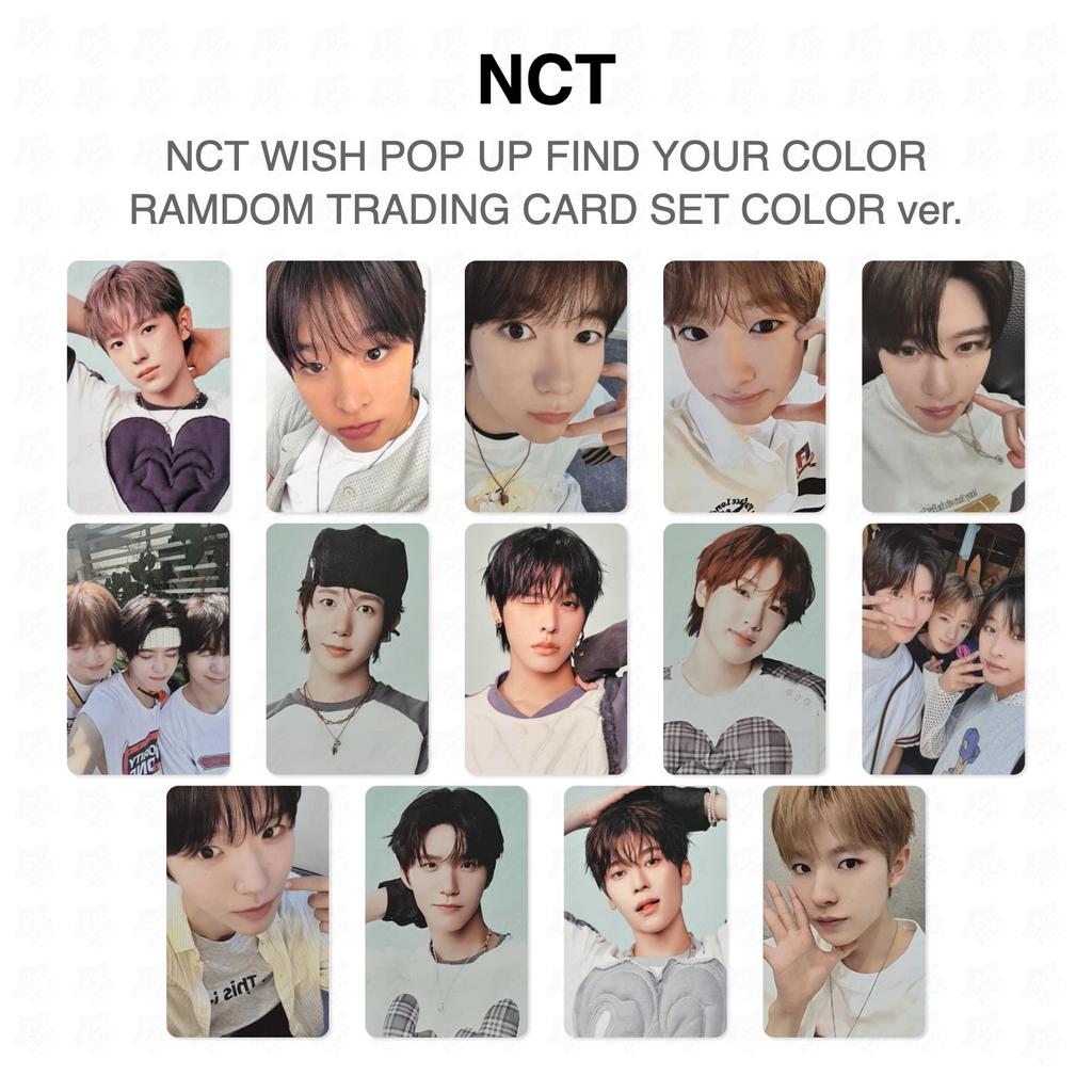 NCT WISH POP UP FIND YOUR COLOR RAMDOM TRADING CARD SET COLOR ver. Official Photocard