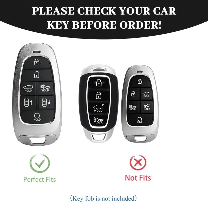 Car Key Cover for 2022 Replacement 7 Buttons Remote Key Fob Case Full Protection Sleeve Flexible Protective Shell