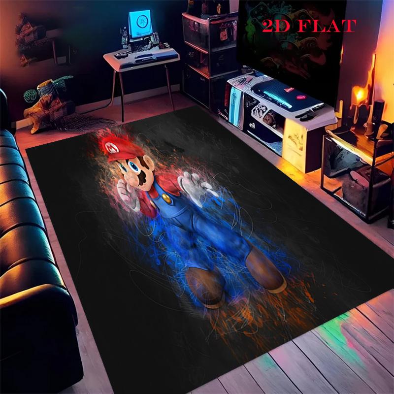 Super Mario Brothers Rug Carpet Home Decor Floor Mats Office Chair Cushion Room Gift