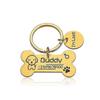 Custom Pet ID Tags with Free Engraving, Bone-Shaped Anti-Lost Name Plates for Dogs and Cats