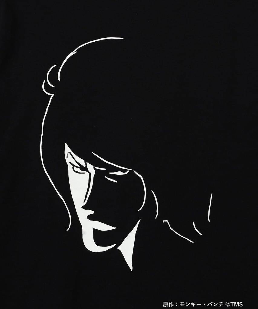 BEAMS MANGART Lupin III Silhouette T-Shirt Black Anime Japan Streetwear