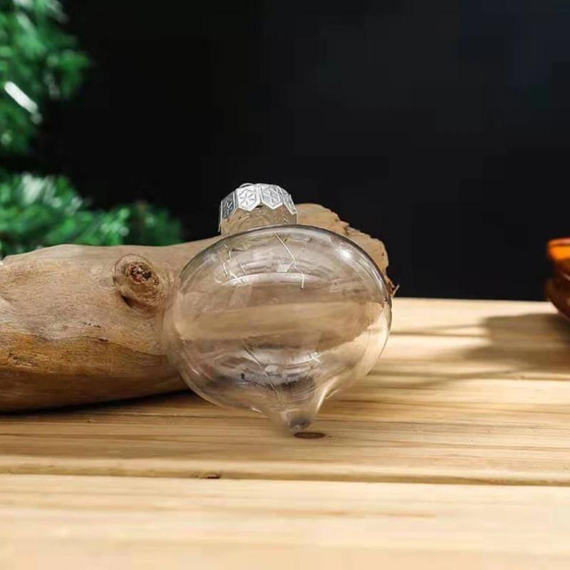 1 Piece Ethylene Christmas Hanging Decoration Ball Transparent Clear Dia 6cm
