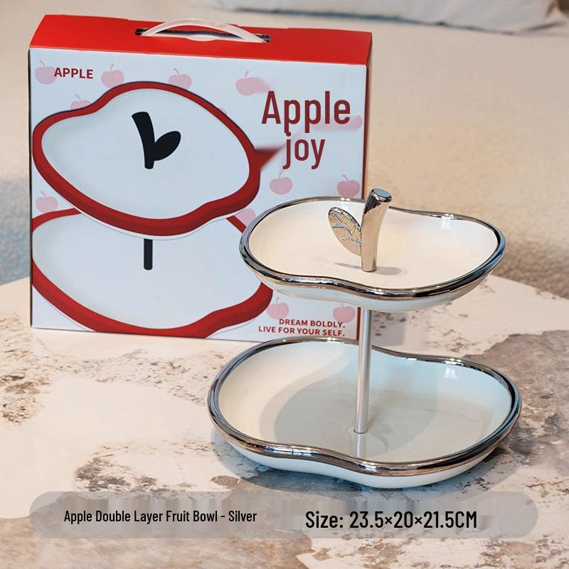 High-Value Ceramic Fruit Skewer Display: Multi-Layer Snack and Candy Plate for Living Room or Front Desk