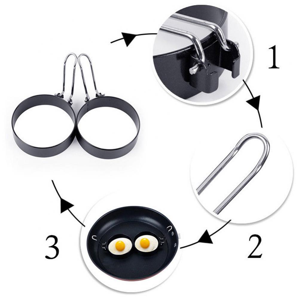 Professional Fried Egg Mold Stainless Steel Egg Fried Ring Nonstick Round Pancake Mold Kitchen Omelet Mold For Frying Eggs Tools