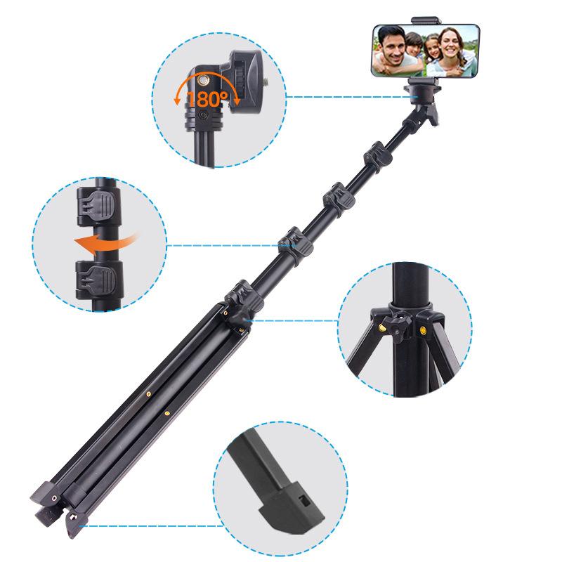 "1.6m Portable Integrated Selfie Stick Tripod for Mobile Photography"