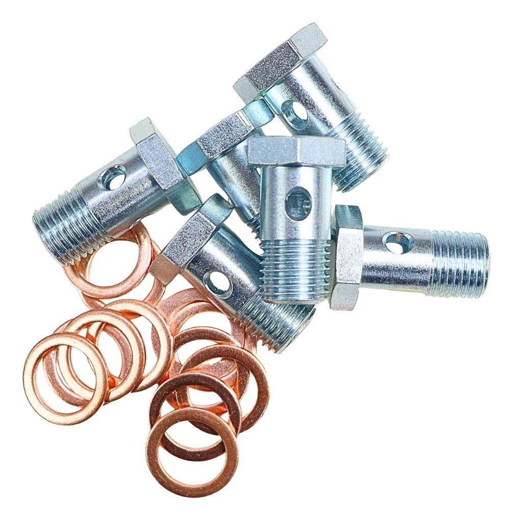 Complete set of fuel overflow screws with washers KN4-2 with increased flow, 3-hole ANDORIA