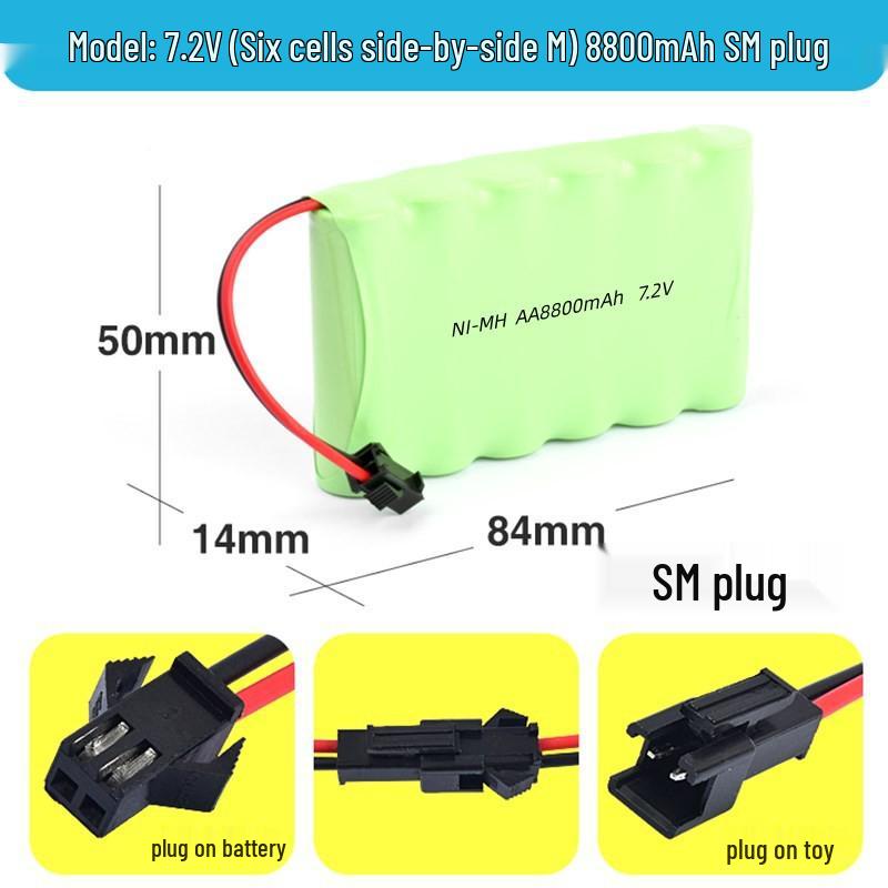 Ni-MH AA Rechargeable Battery Pack for Remote Control Cars: 3.6V To 12V