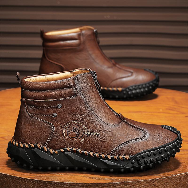 Autumn/ Winter Genuine Leather Men Shoes Waterproof Outdoor Men Boots Comfortable Men Walking Hiking Boots