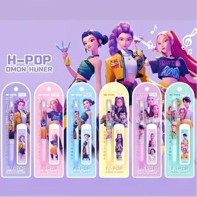 1Pc Kpop Demon Hunters Mechanical Pencil Cute Cartoon Anime Student School Stationery Pencil Cartoon Office Supplies Gifts