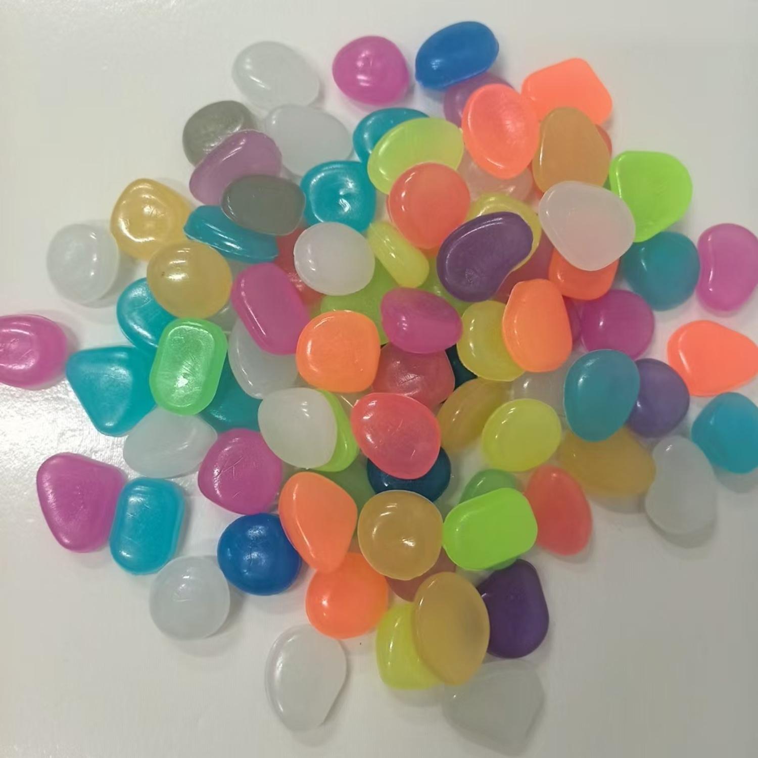 

Extra Large Glow-in-the-Dark Pebbles - Resin Starry Sky Decor for Aquariums, Weddings, Gardens|Outdoor Romantic Night Lights